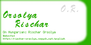orsolya rischar business card